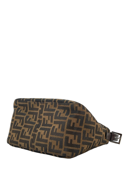 FENDI - Zucca Shoulder Bag Brown Silver Hardware