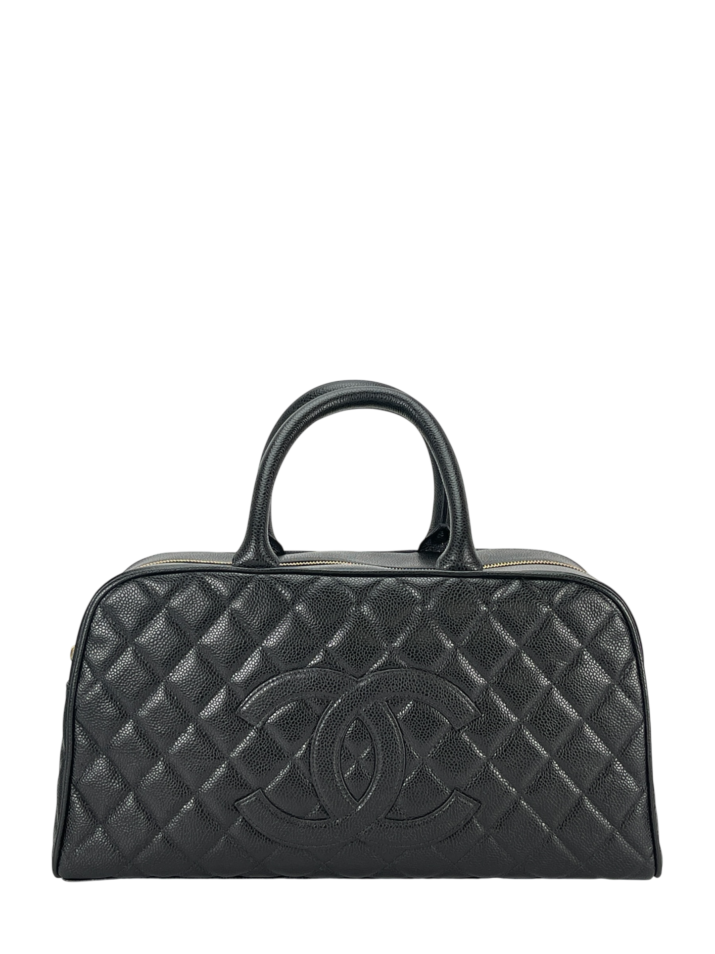 CHANEL - Black Caviar Bowling Handbag