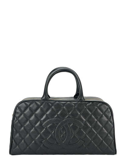 CHANEL - Black Caviar Bowling Handbag