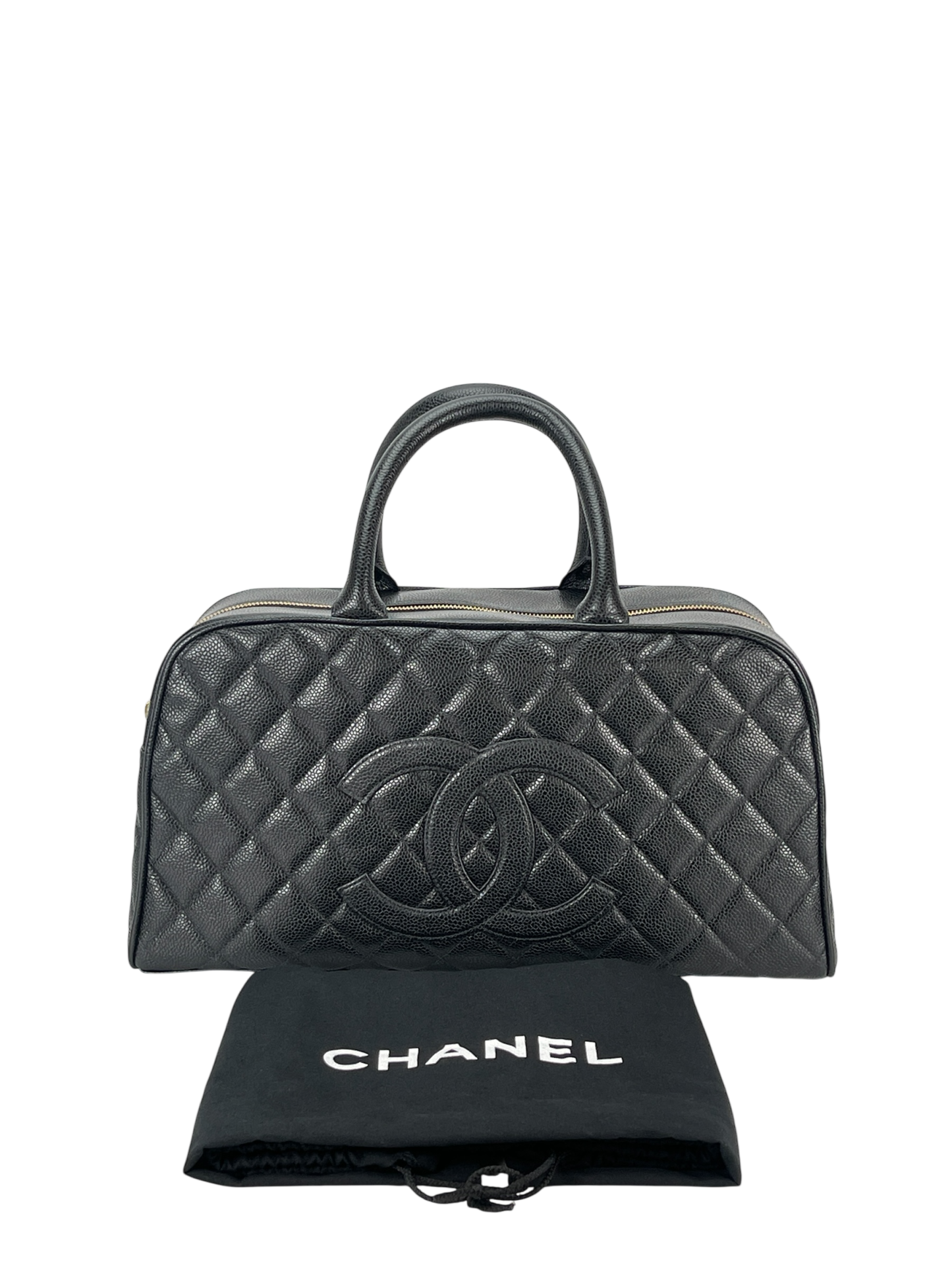 CHANEL - Black Caviar Bowling Handbag