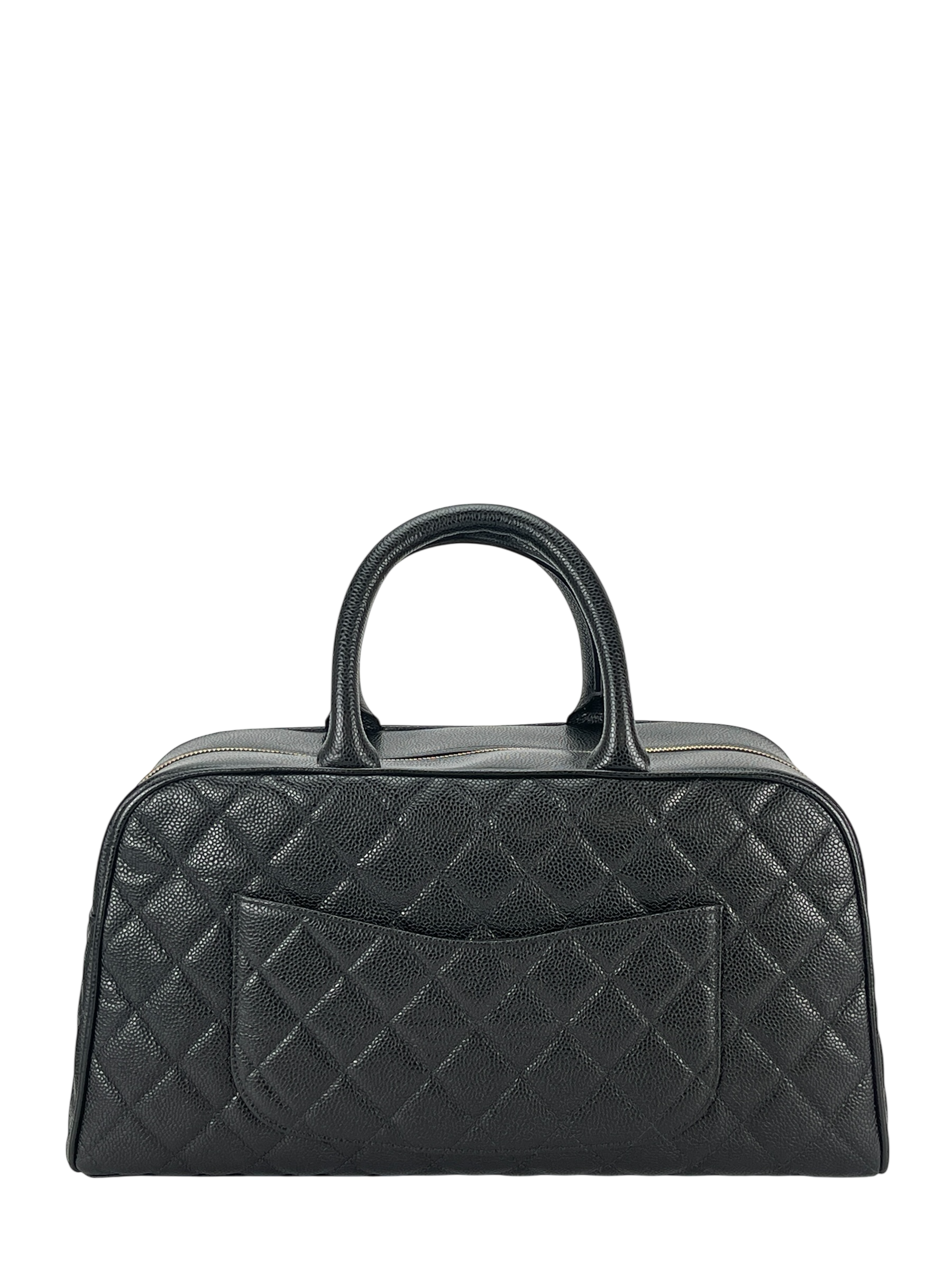 CHANEL - Black Caviar Bowling Handbag