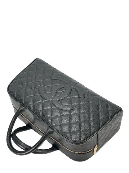 CHANEL - Black Caviar Bowling Handbag