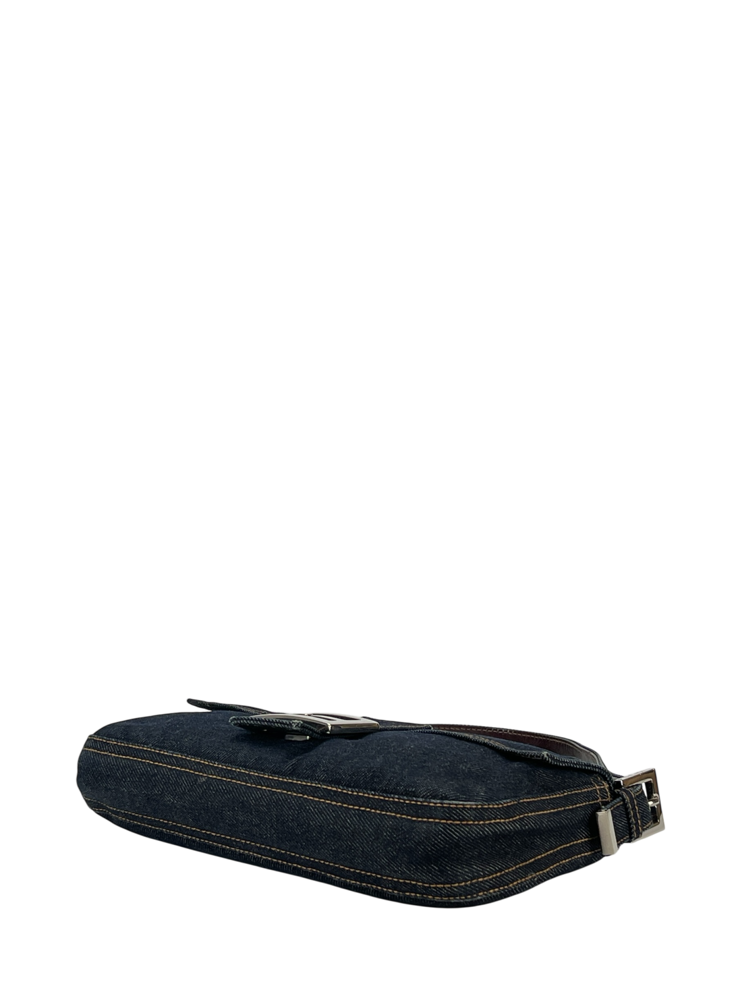FENDI - Dark Denim Baguette Bag Silver Hardware