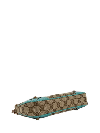 GUCCI -  Beige Ophidia Canvas Horsebit Nail Chain Pochette