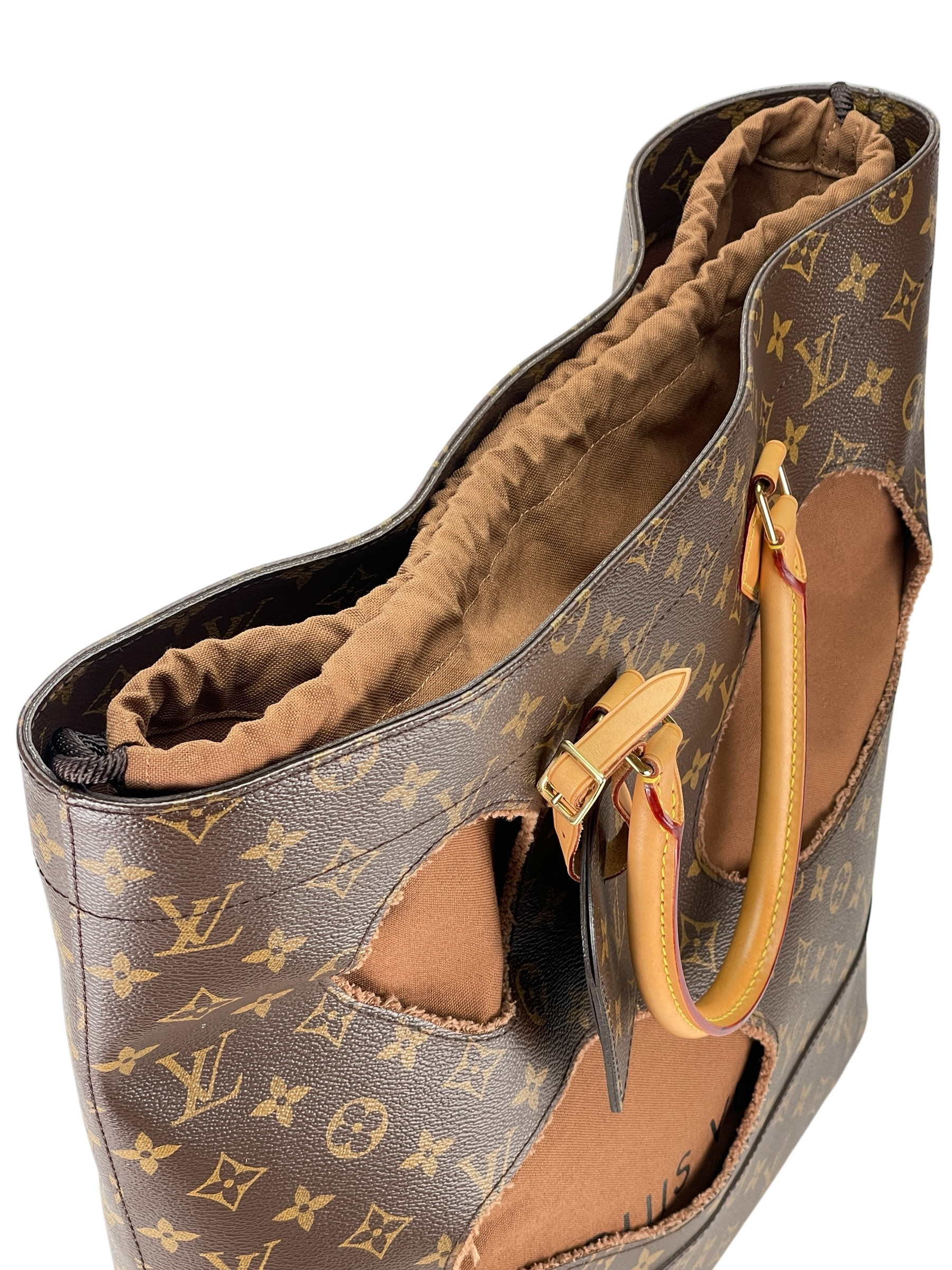 LOUIS VUITTON - Canvas Brown LV x Rei Kawakubo Monogram with Holes Tote Bag
