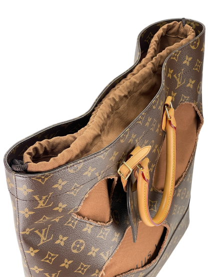 LOUIS VUITTON - Canvas Brown LV x Rei Kawakubo Monogram with Holes Tote Bag
