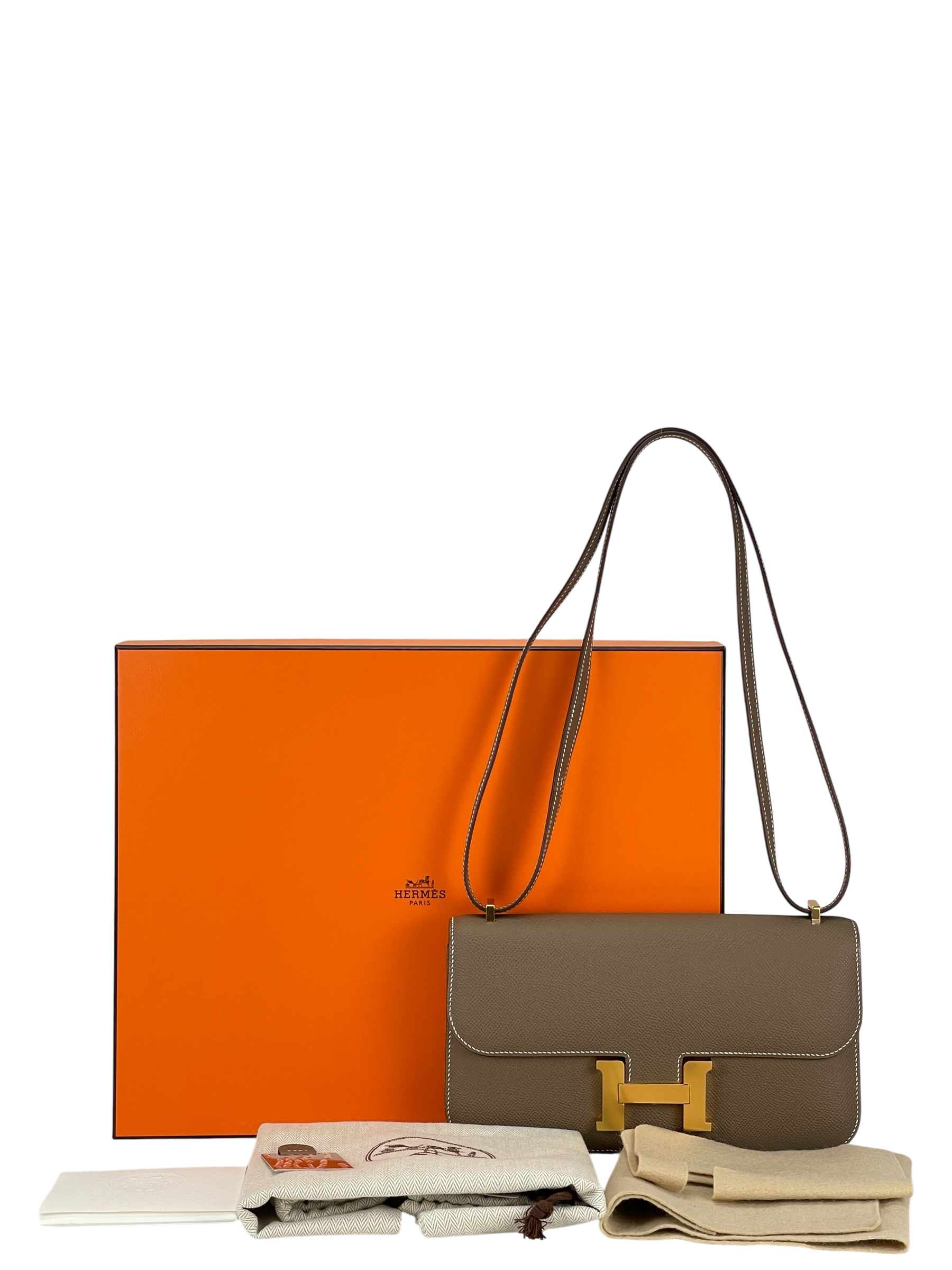 HERMES - Constance Elan Etoupe Epsom Gold Hardware