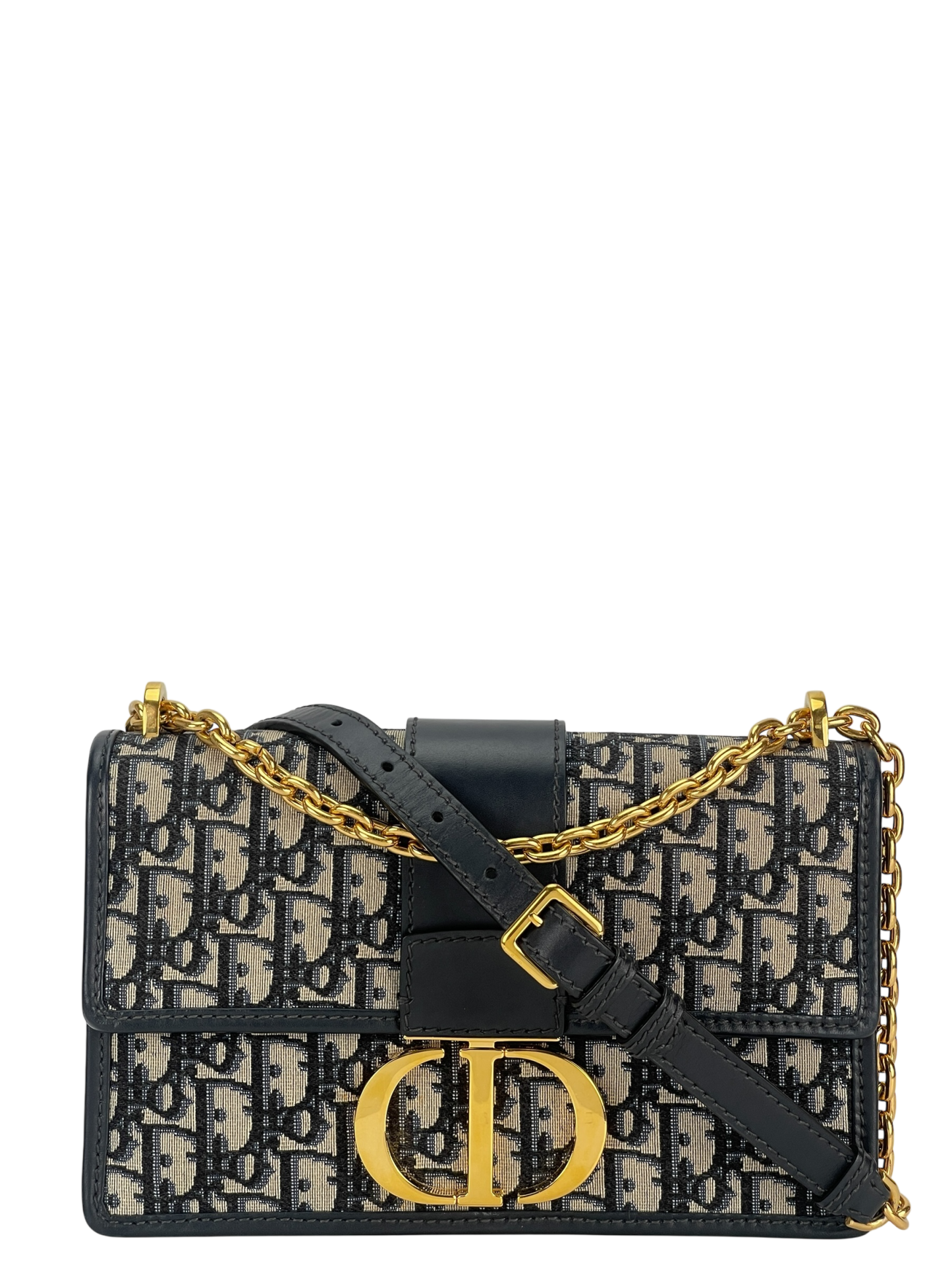 CHRISTIAN DIOR - Montaigne Bag Navy Dior Oblique Bag