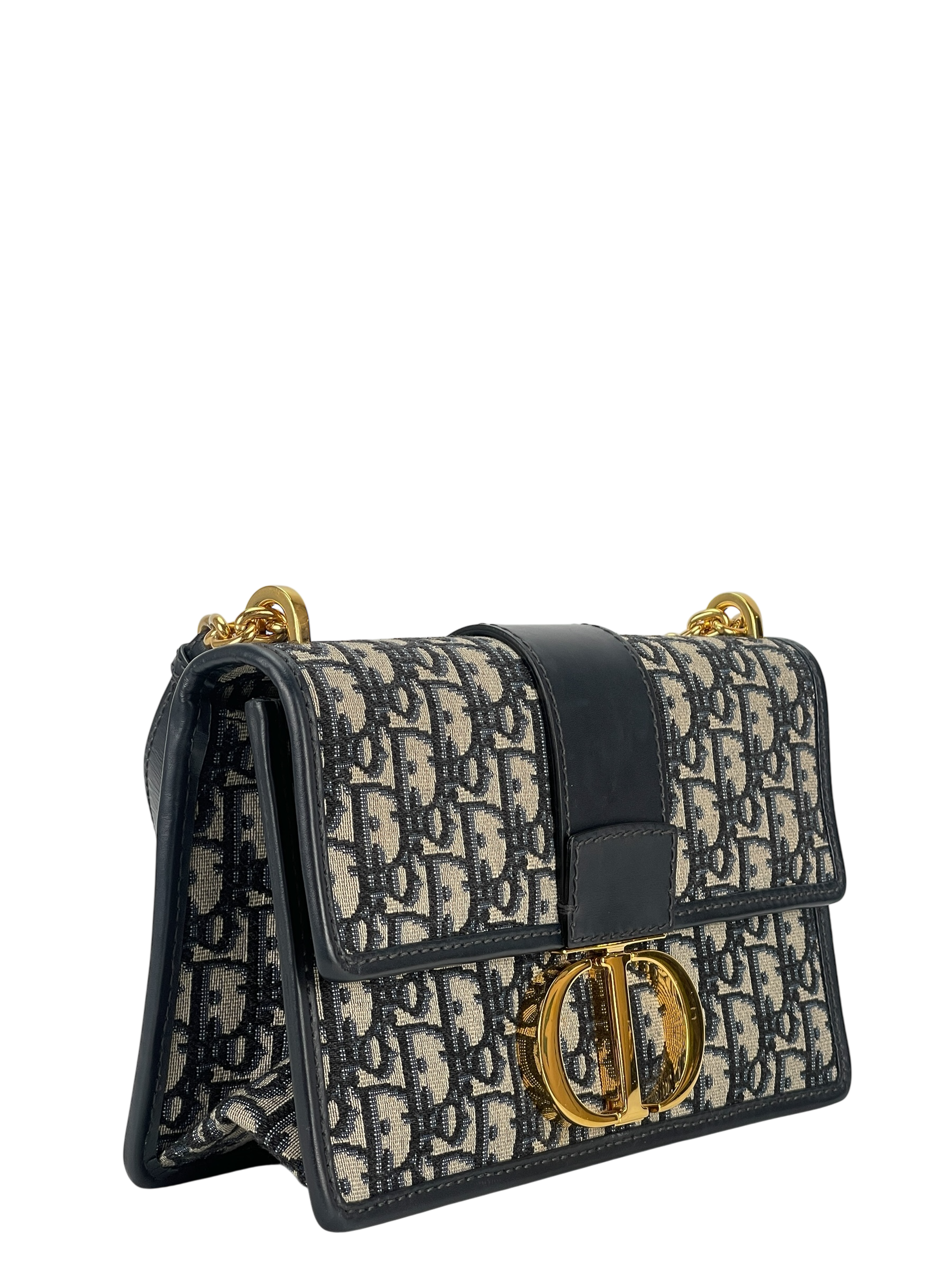 CHRISTIAN DIOR - Montaigne Bag Navy Dior Oblique Bag