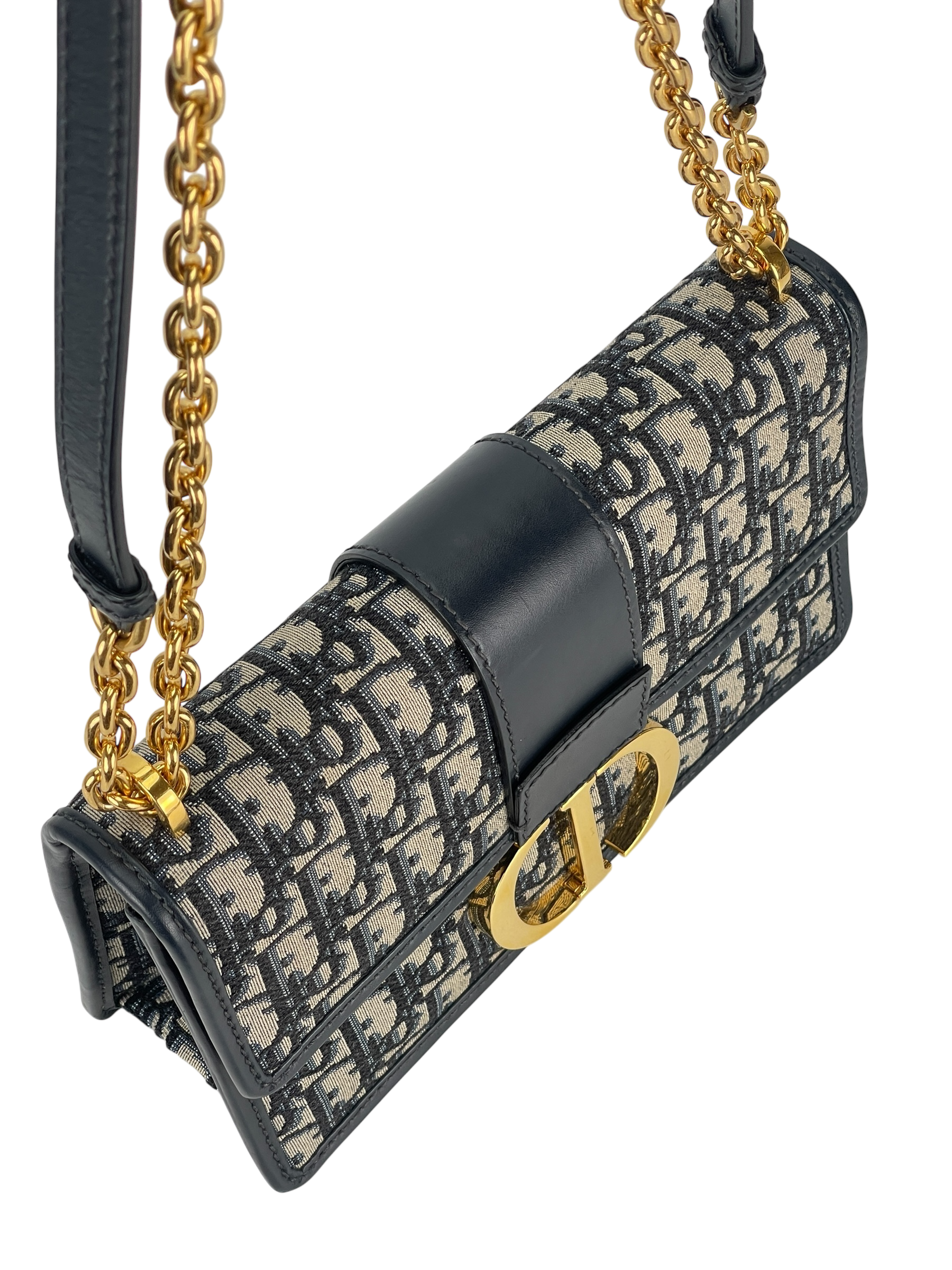 CHRISTIAN DIOR - Montaigne Bag Navy Dior Oblique Bag