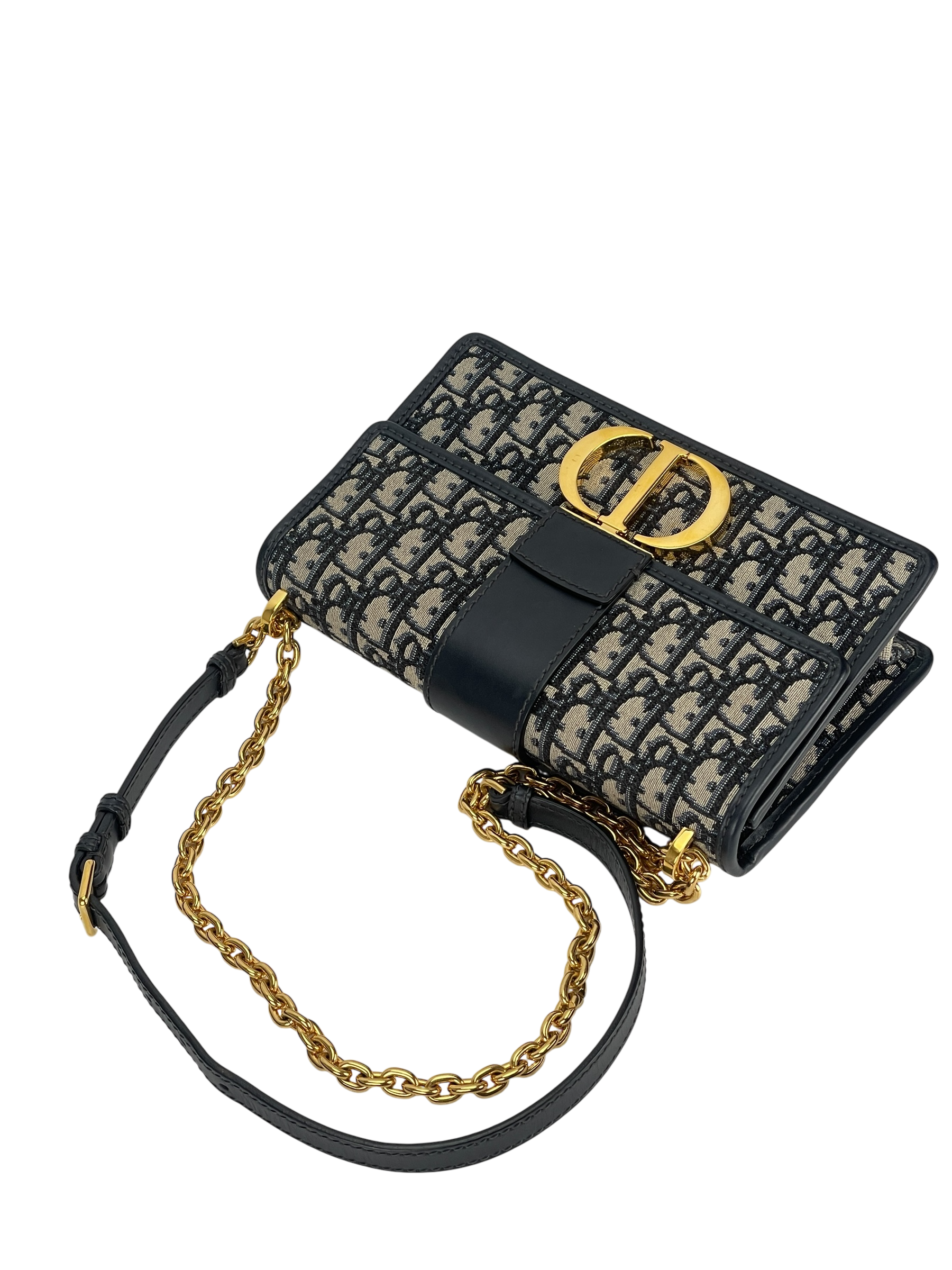 CHRISTIAN DIOR - Montaigne Bag Navy Dior Oblique Bag