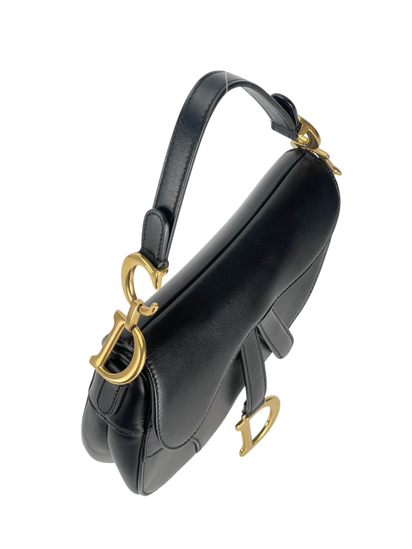 CHRISTIAN DIOR - 2018 Black Calfskin Saddle Handbag