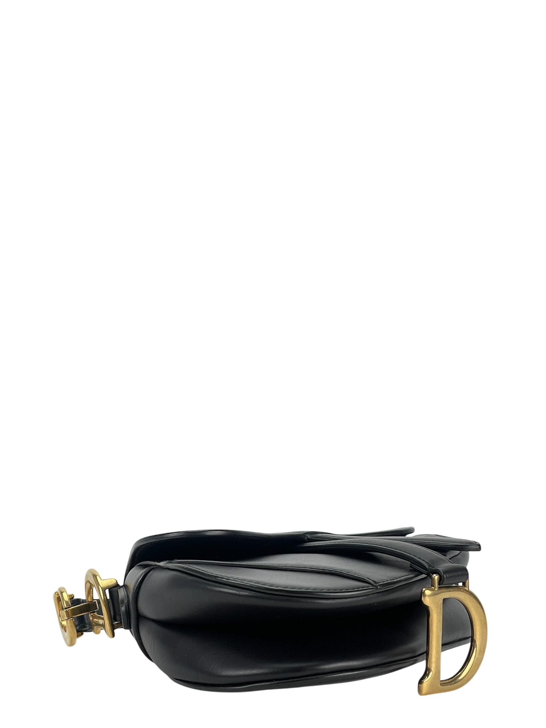 CHRISTIAN DIOR - 2018 Black Calfskin Saddle Handbag