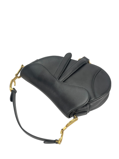 CHRISTIAN DIOR - 2018 Black Calfskin Saddle Handbag