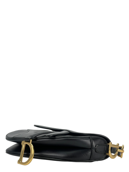 CHRISTIAN DIOR - 2018 Black Calfskin Saddle Handbag