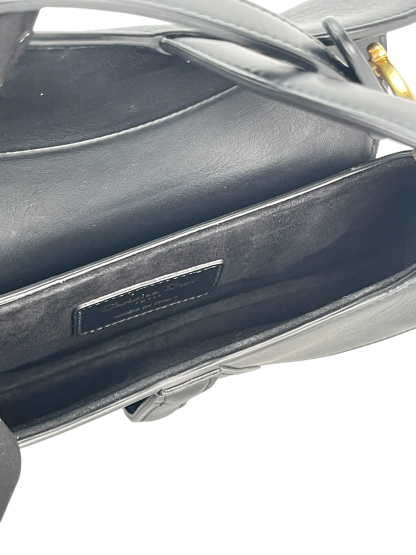 CHRISTIAN DIOR - 2018 Black Calfskin Saddle Handbag