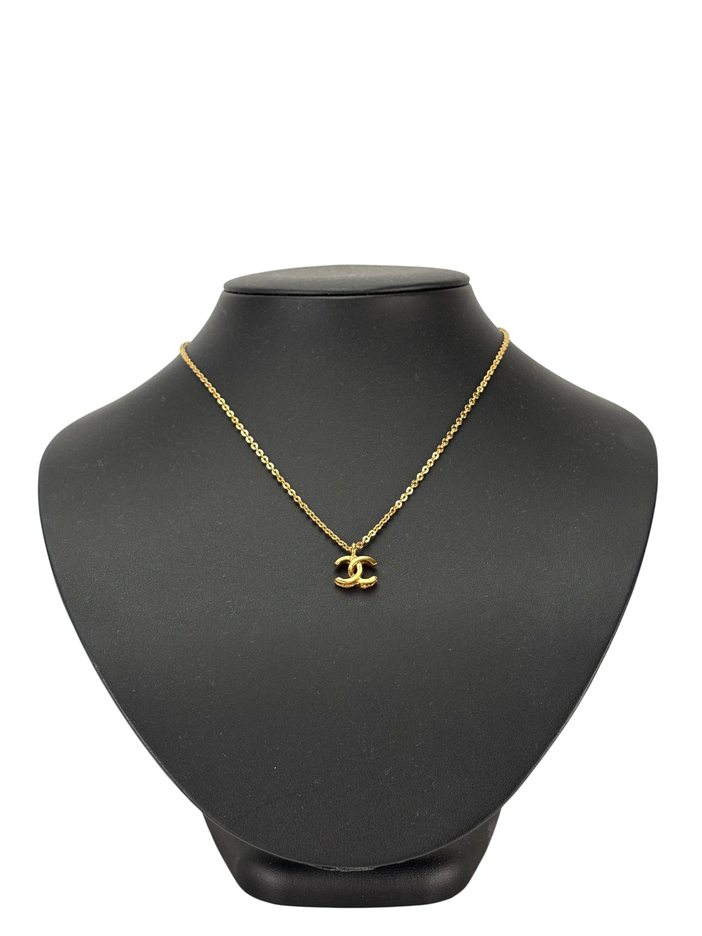 CHANEL - Gold Mini CC Chain Pendant Necklace 