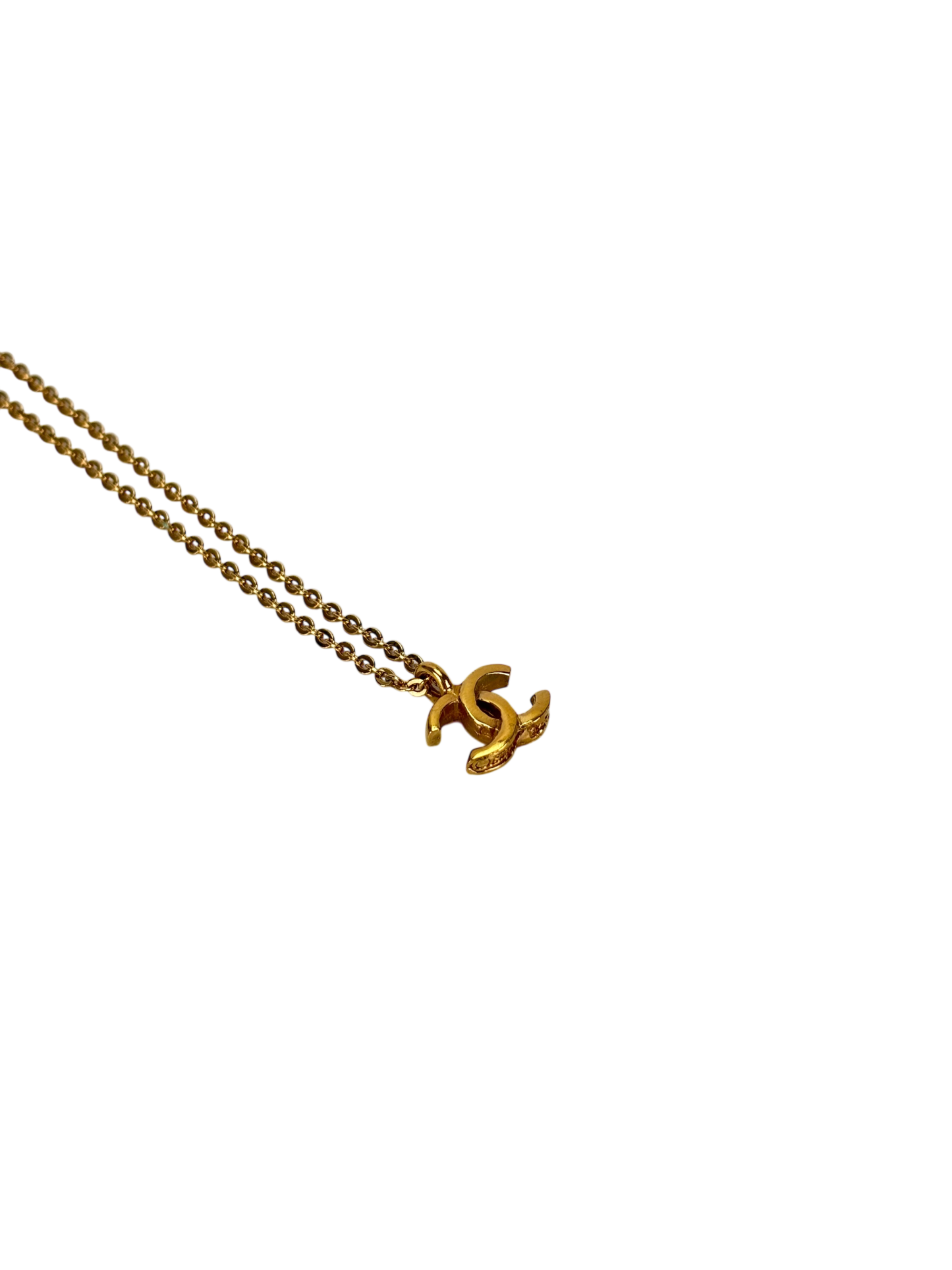 CHANEL - Gold Mini CC Chain Pendant Necklace 