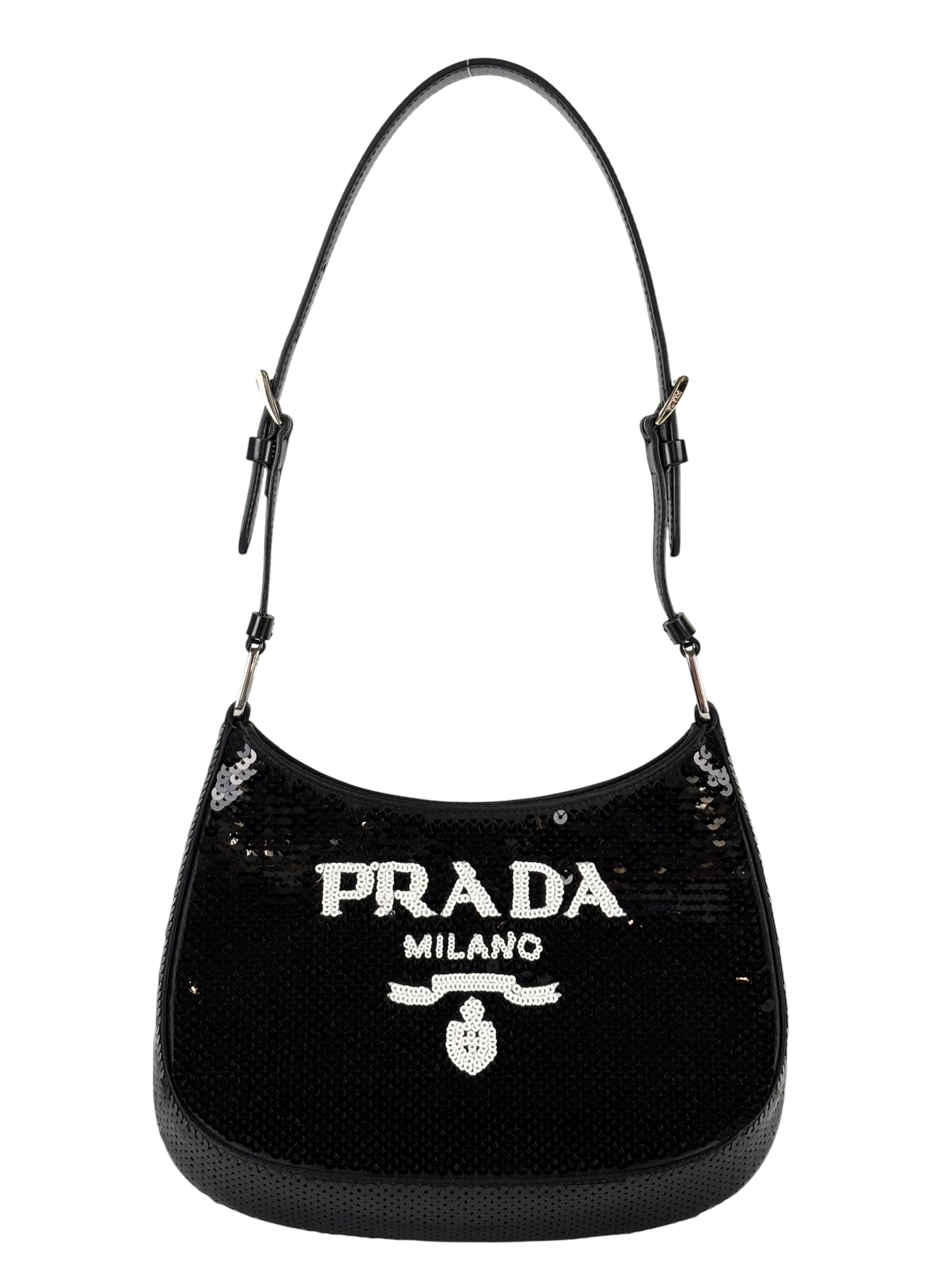 PRADA - Cleo Black Sequins Shoulder Bag 