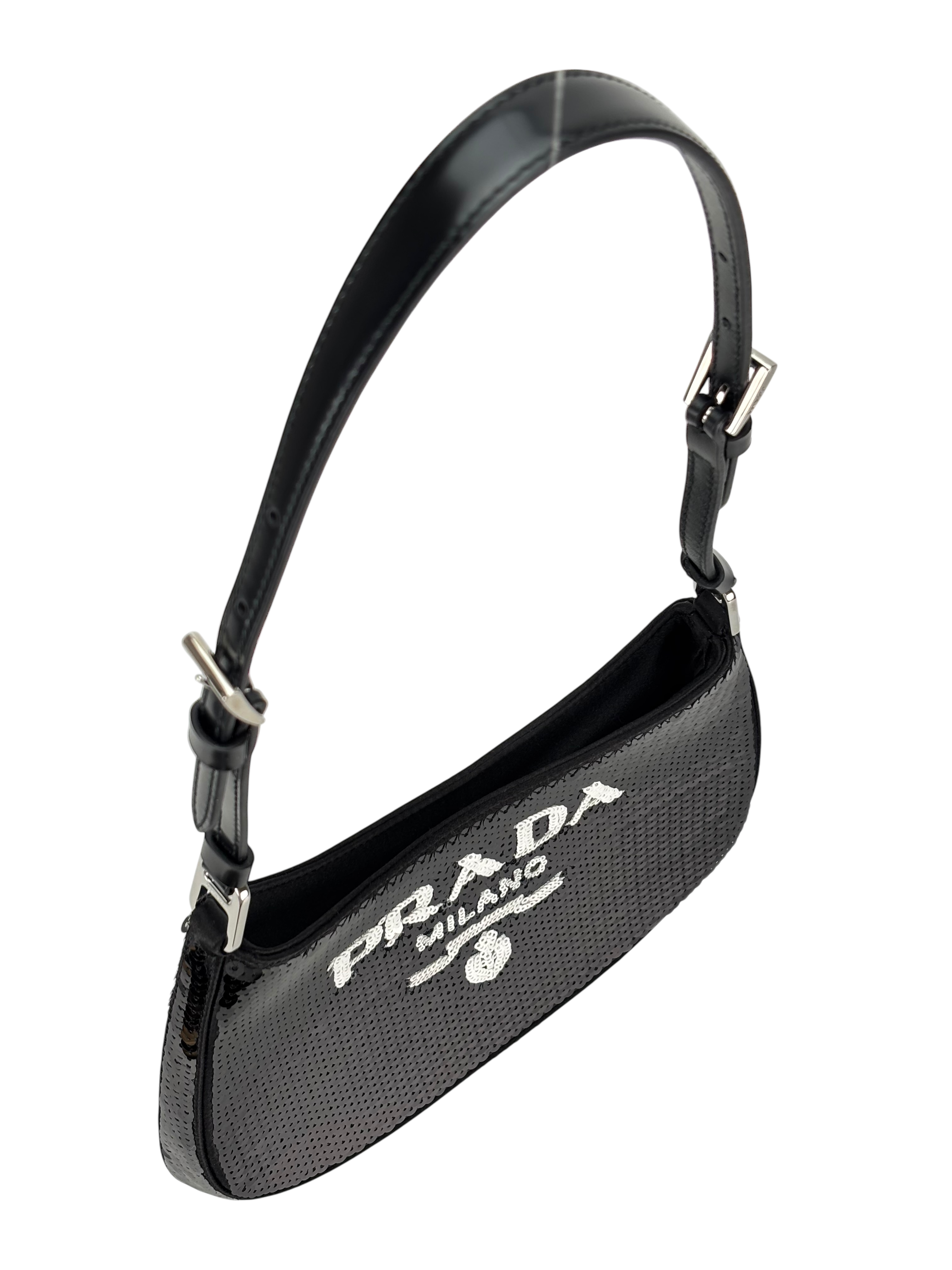 PRADA - Cleo Black Sequins Shoulder Bag 