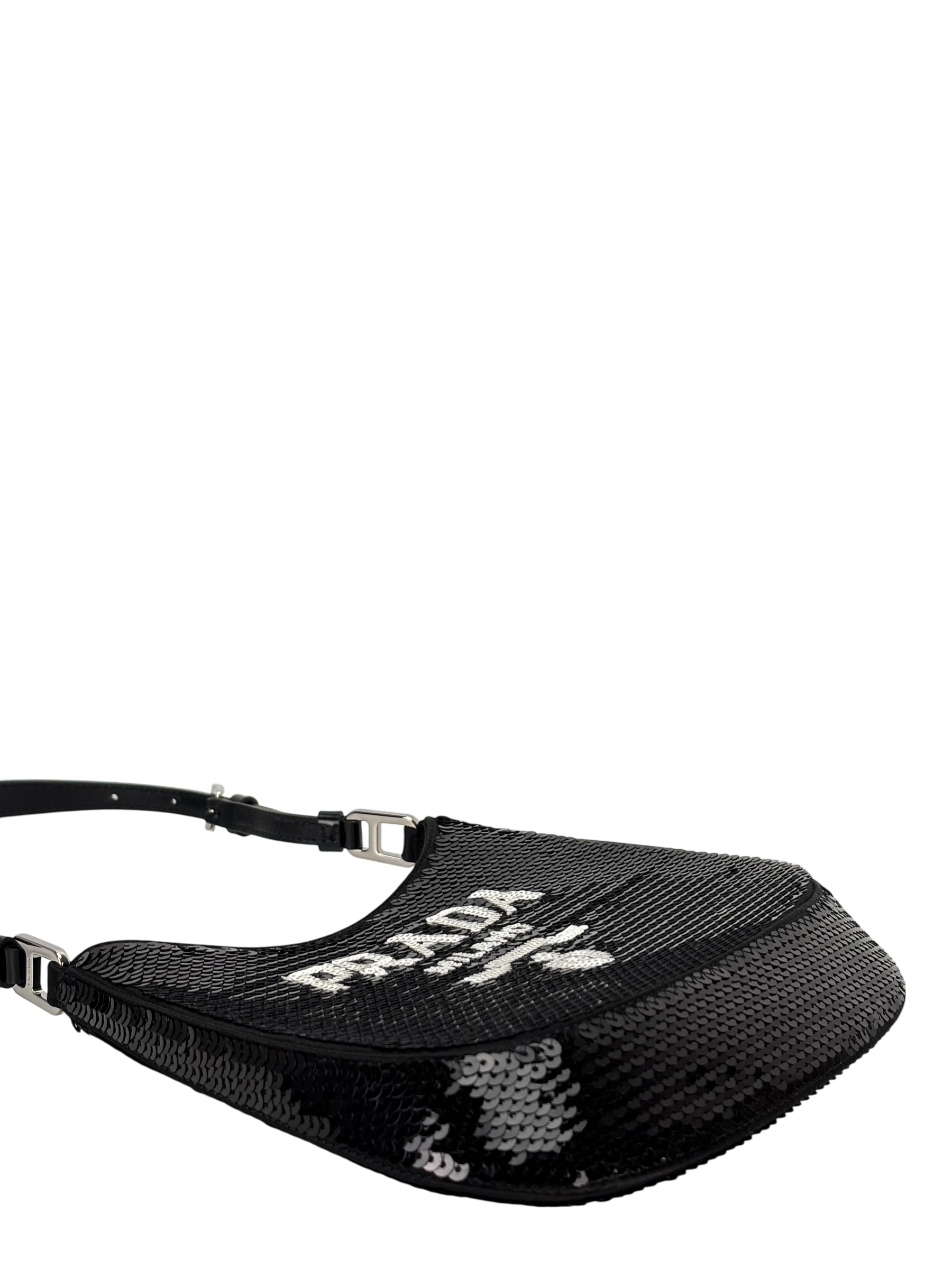 PRADA - Cleo Black Sequins Shoulder Bag 