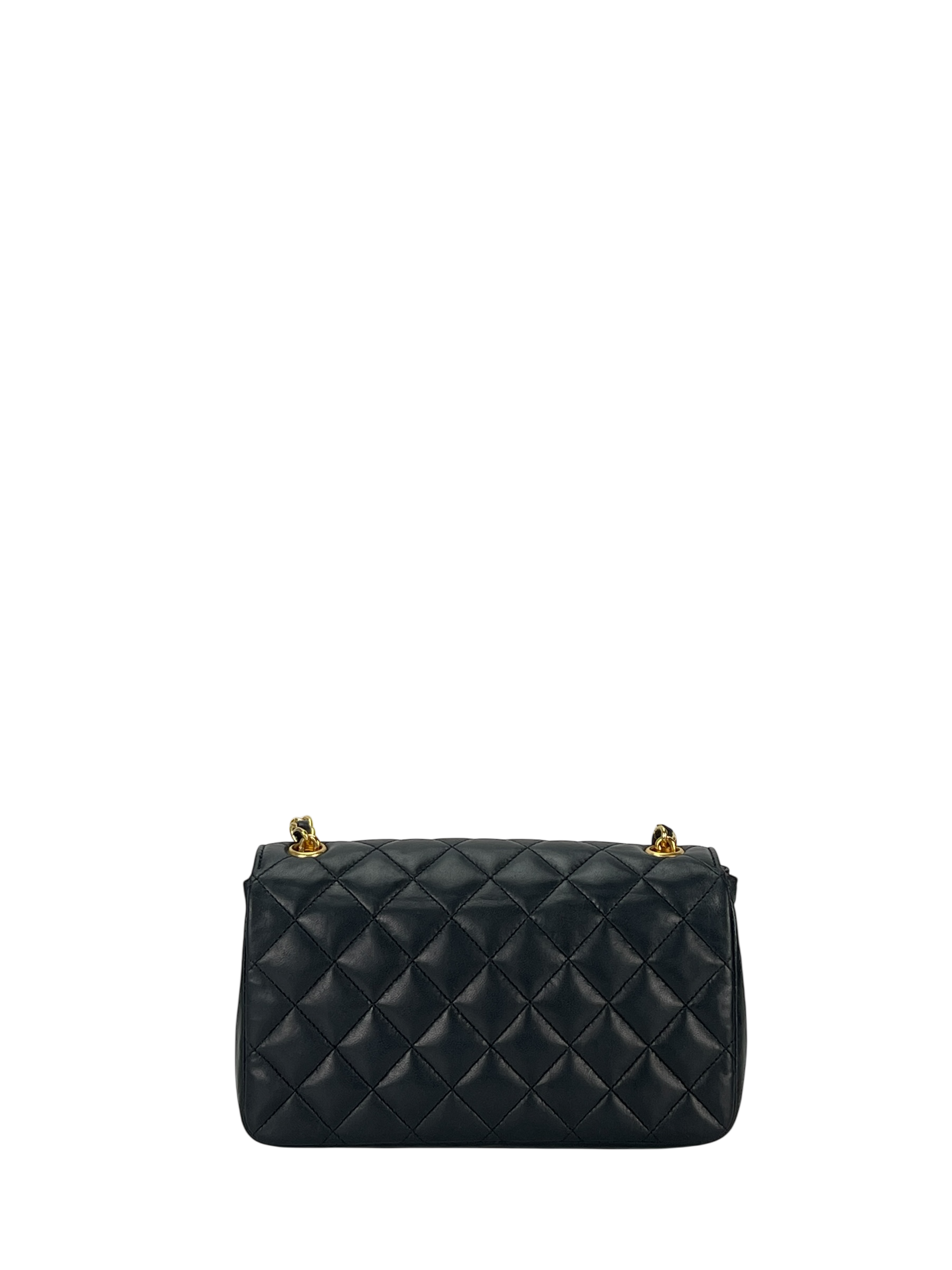 CHANEL - Mini Black Lambskin Extra Rectangular Gold Hardware