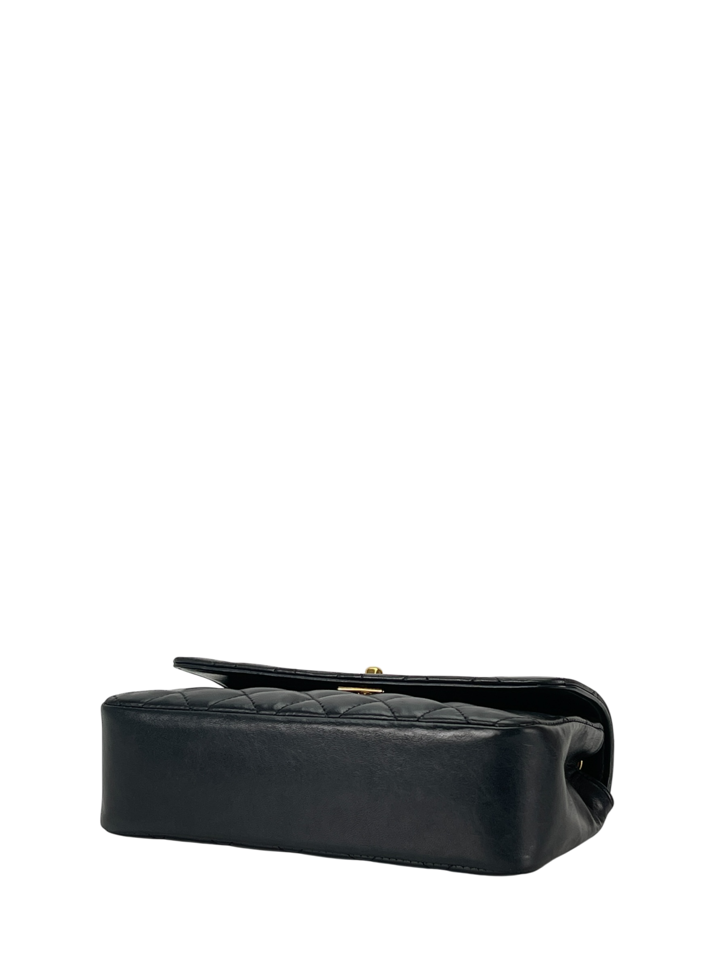 CHANEL - Mini Black Lambskin Extra Rectangular Gold Hardware