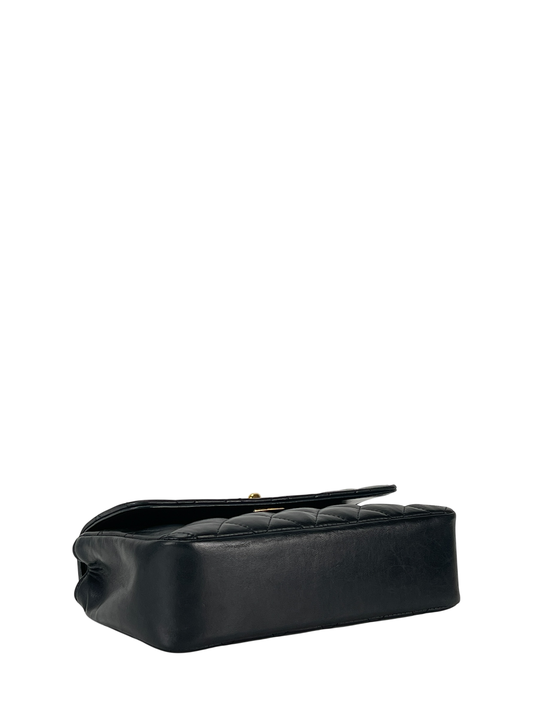 CHANEL - Mini Black Lambskin Extra Rectangular Gold Hardware