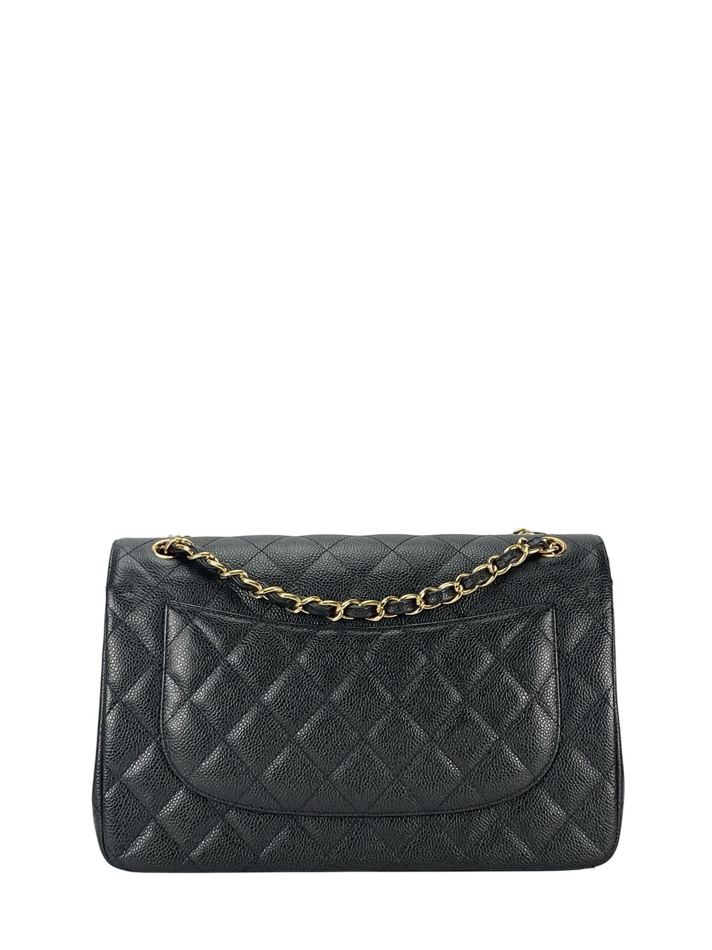 CHANEL - Black Caviar Jumbo Flap Bag 30