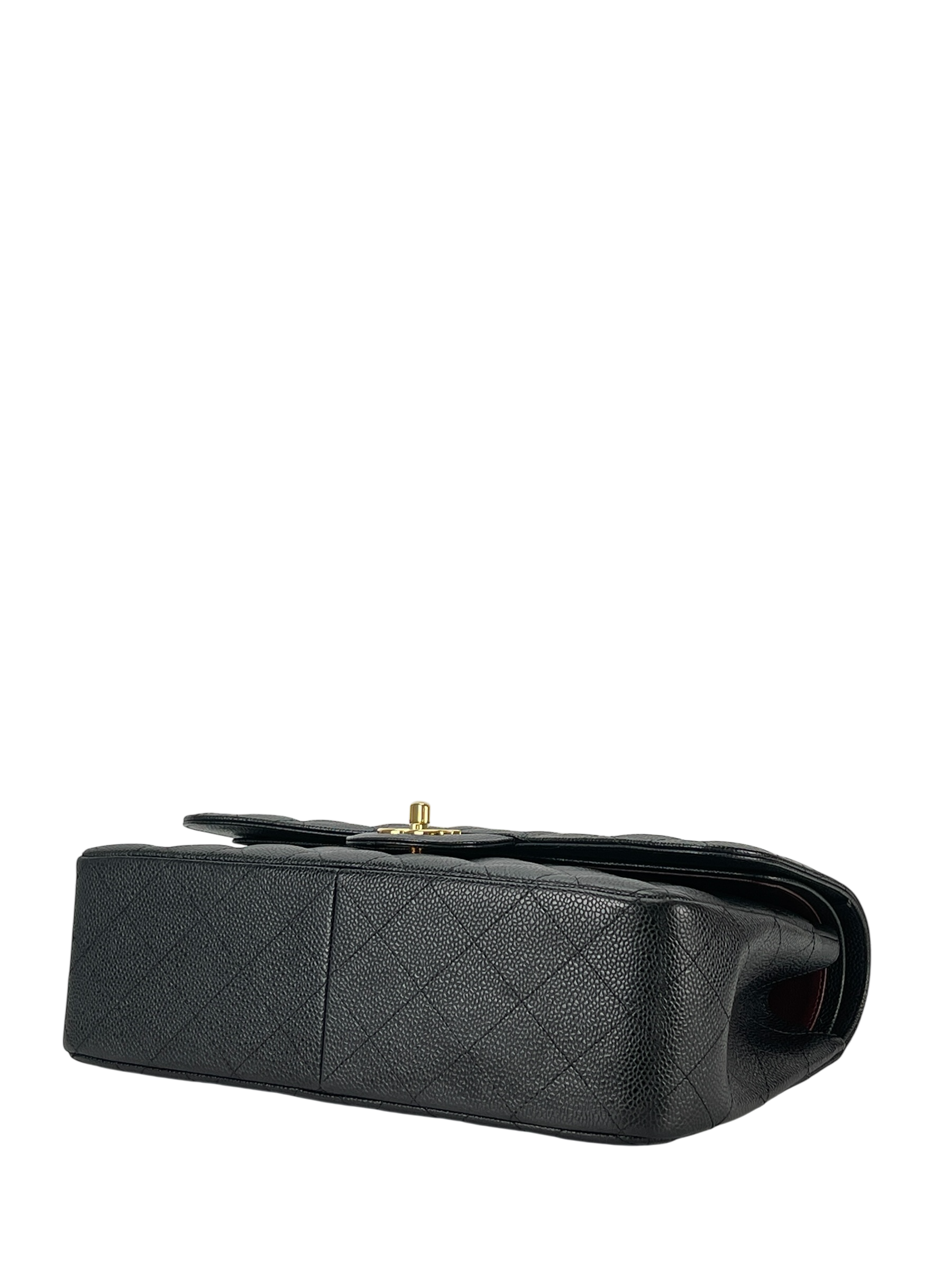 CHANEL - Black Caviar Jumbo Flap Bag 30