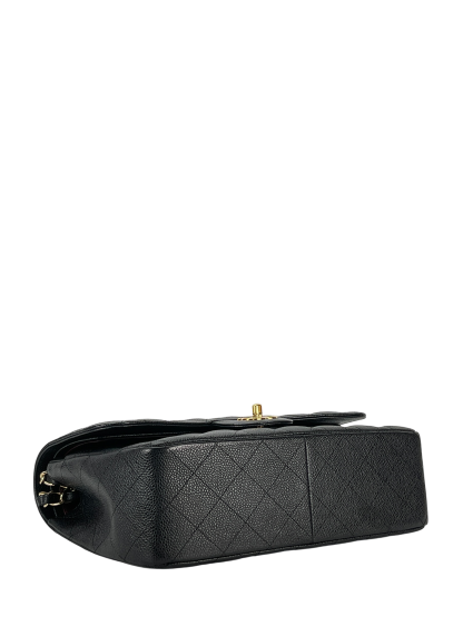 CHANEL - Black Caviar Jumbo Flap Bag 30