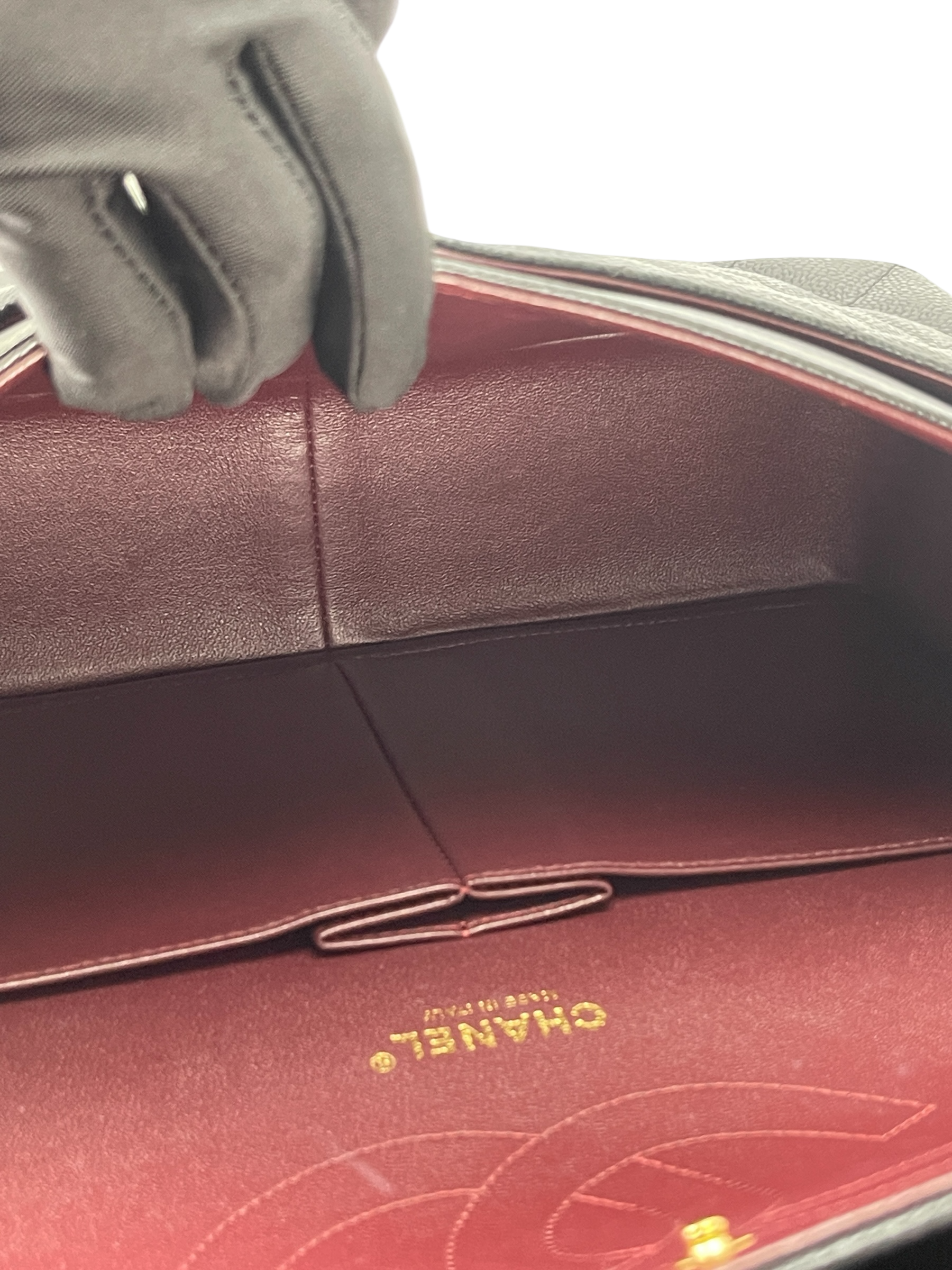 CHANEL - Black Caviar Jumbo Flap Bag 30