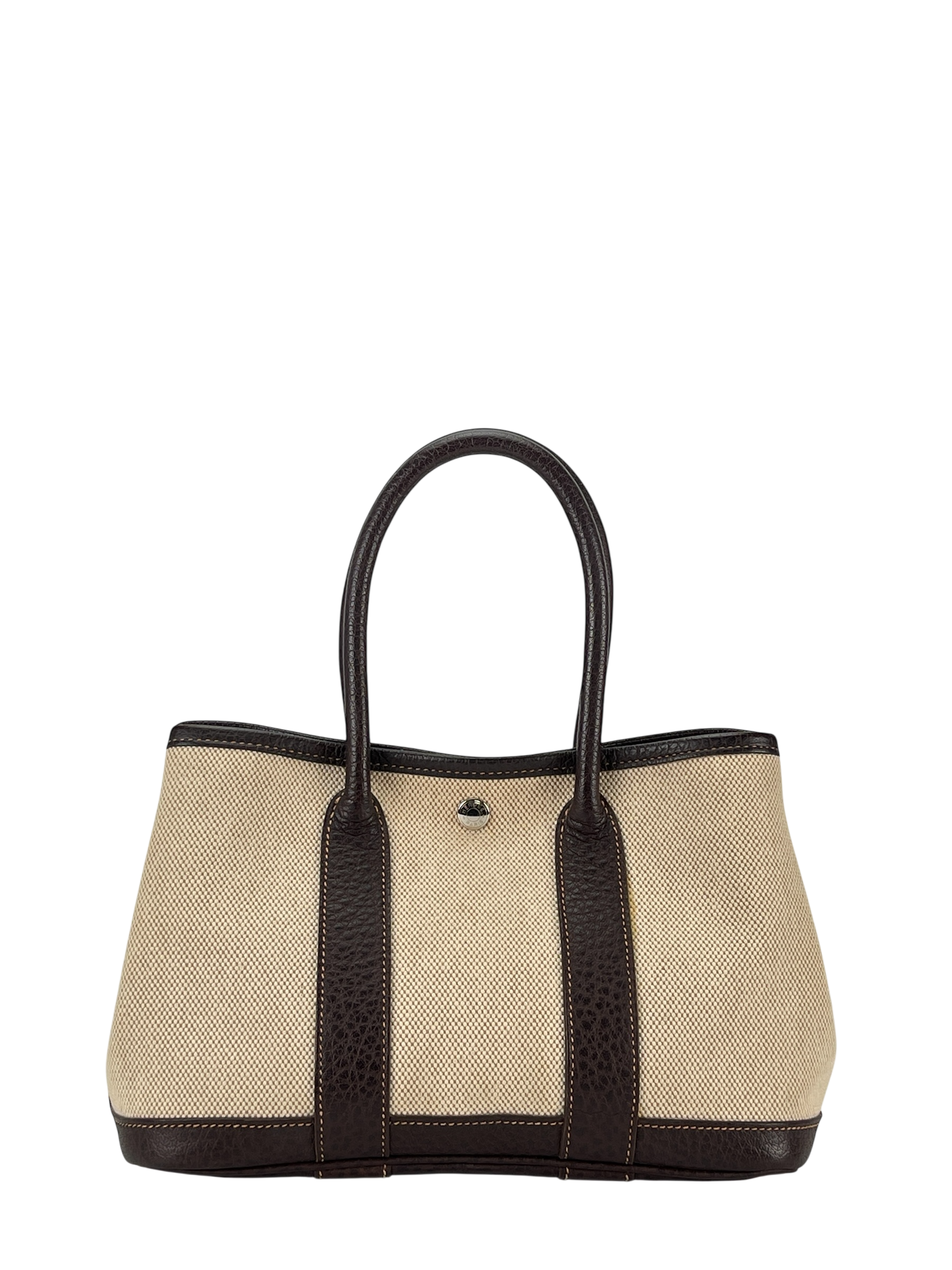 HERMES - Garden Party 23 Beige Buffle Skipper Toile 