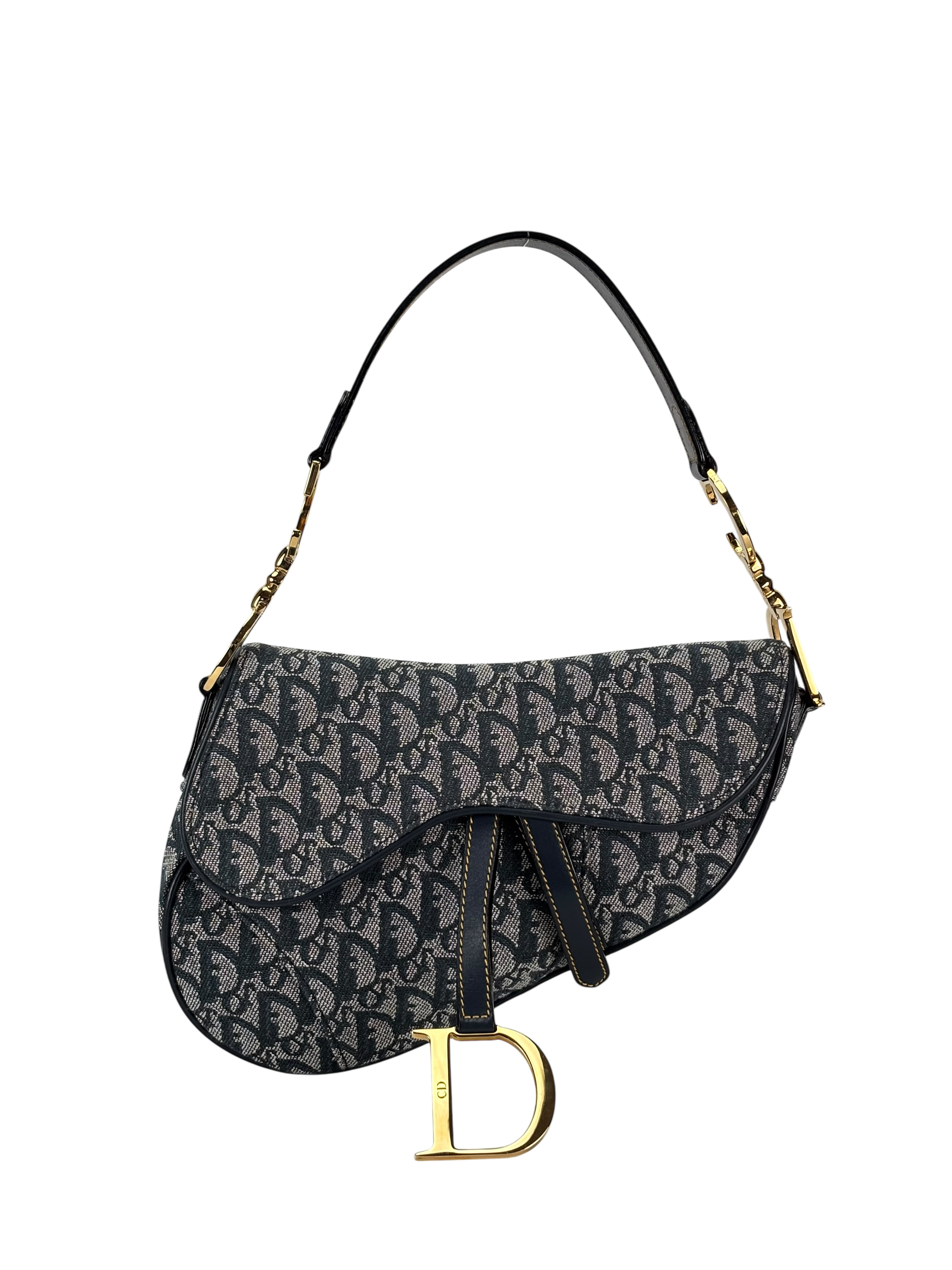 CHRISTIAN DIOR - Navy Trotter Saddle Handbag