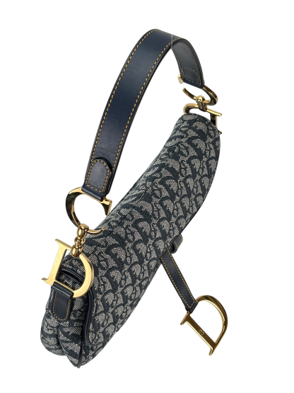 CHRISTIAN DIOR - Navy Trotter Saddle Handbag
