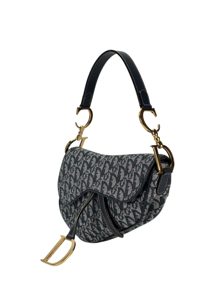CHRISTIAN DIOR - Navy Trotter Saddle Handbag