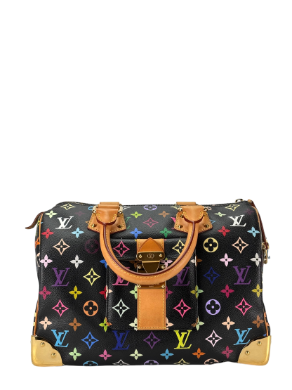 LOUIS VUITTON - Black Monogram Multicolor Speedy30