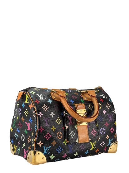 LOUIS VUITTON - Black Monogram Multicolor Speedy30