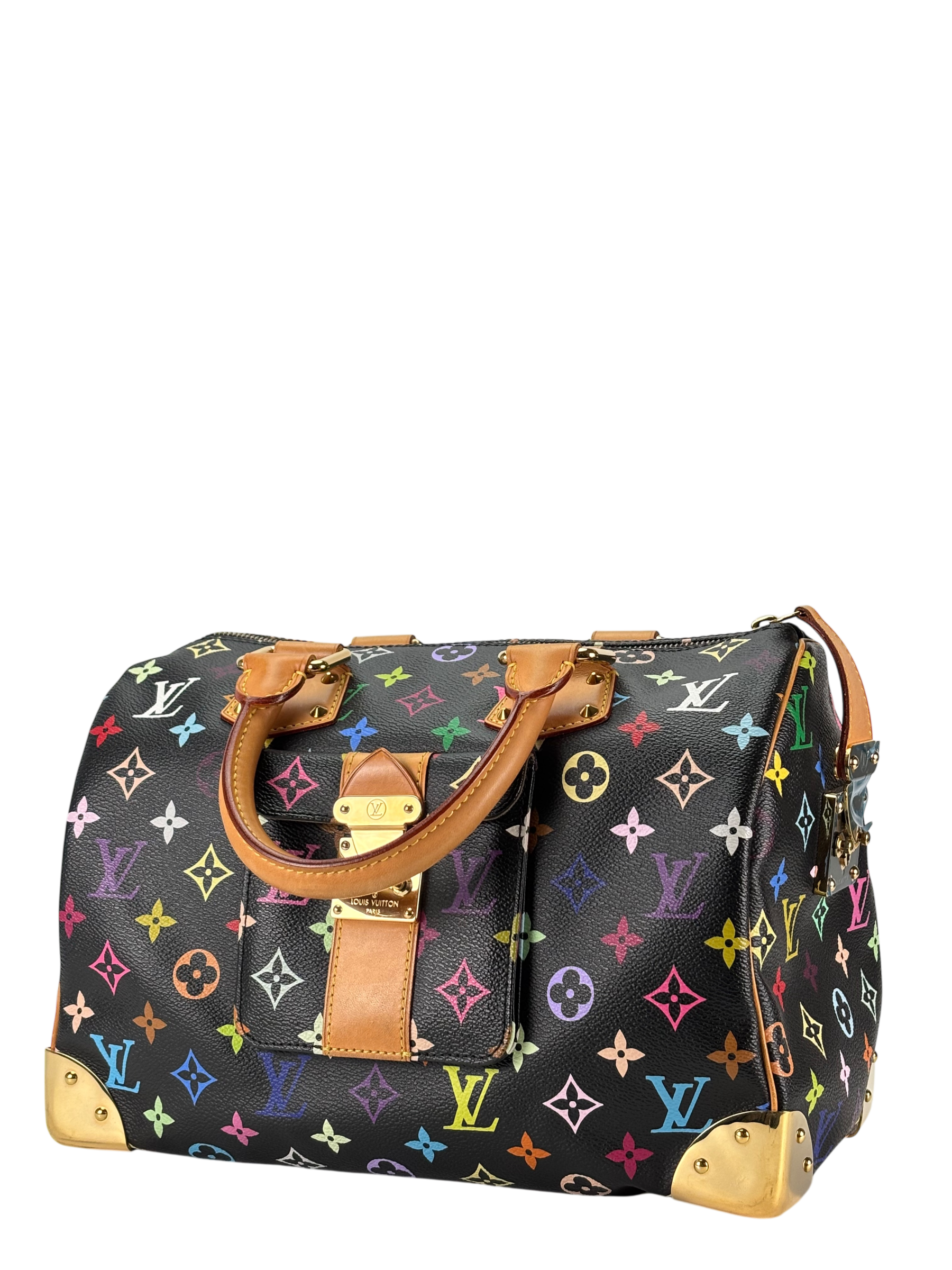 LOUIS VUITTON - Black Monogram Multicolor Speedy30