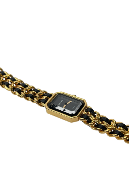CHANEL - Black Plated Leather Premiere Watch