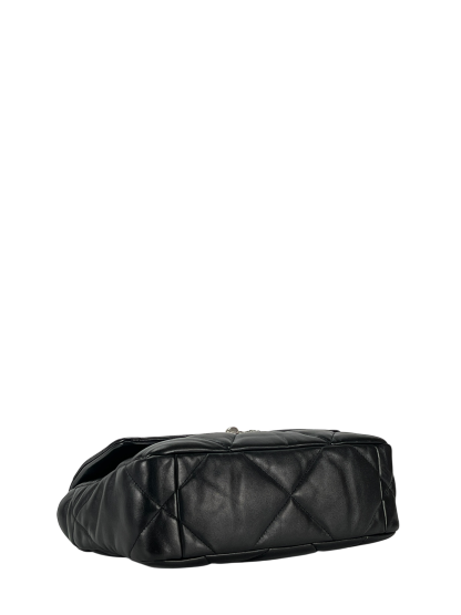 CHANEL - Black Lambskin 19 Medium Flap Bag 