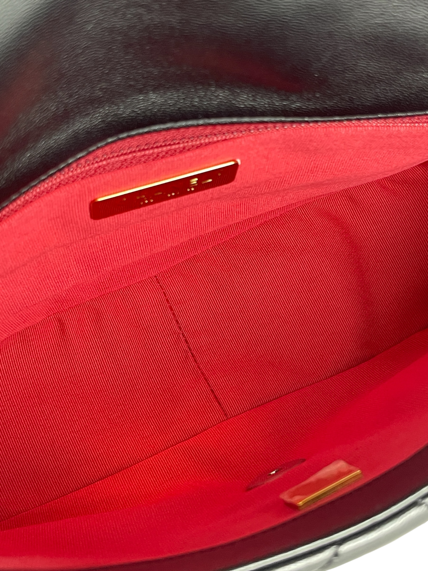 CHANEL - Black Lambskin 19 Medium Flap Bag 