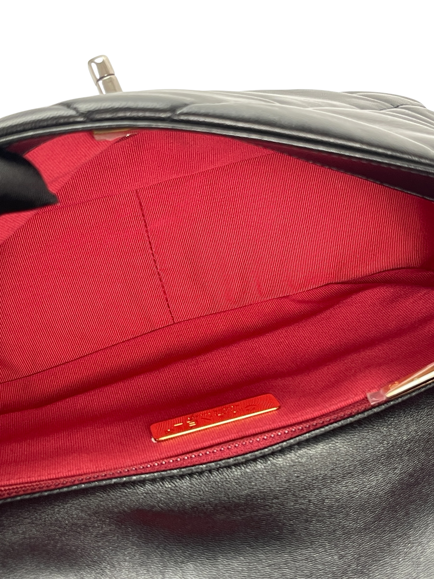 CHANEL - Black Lambskin 19 Medium Flap Bag 