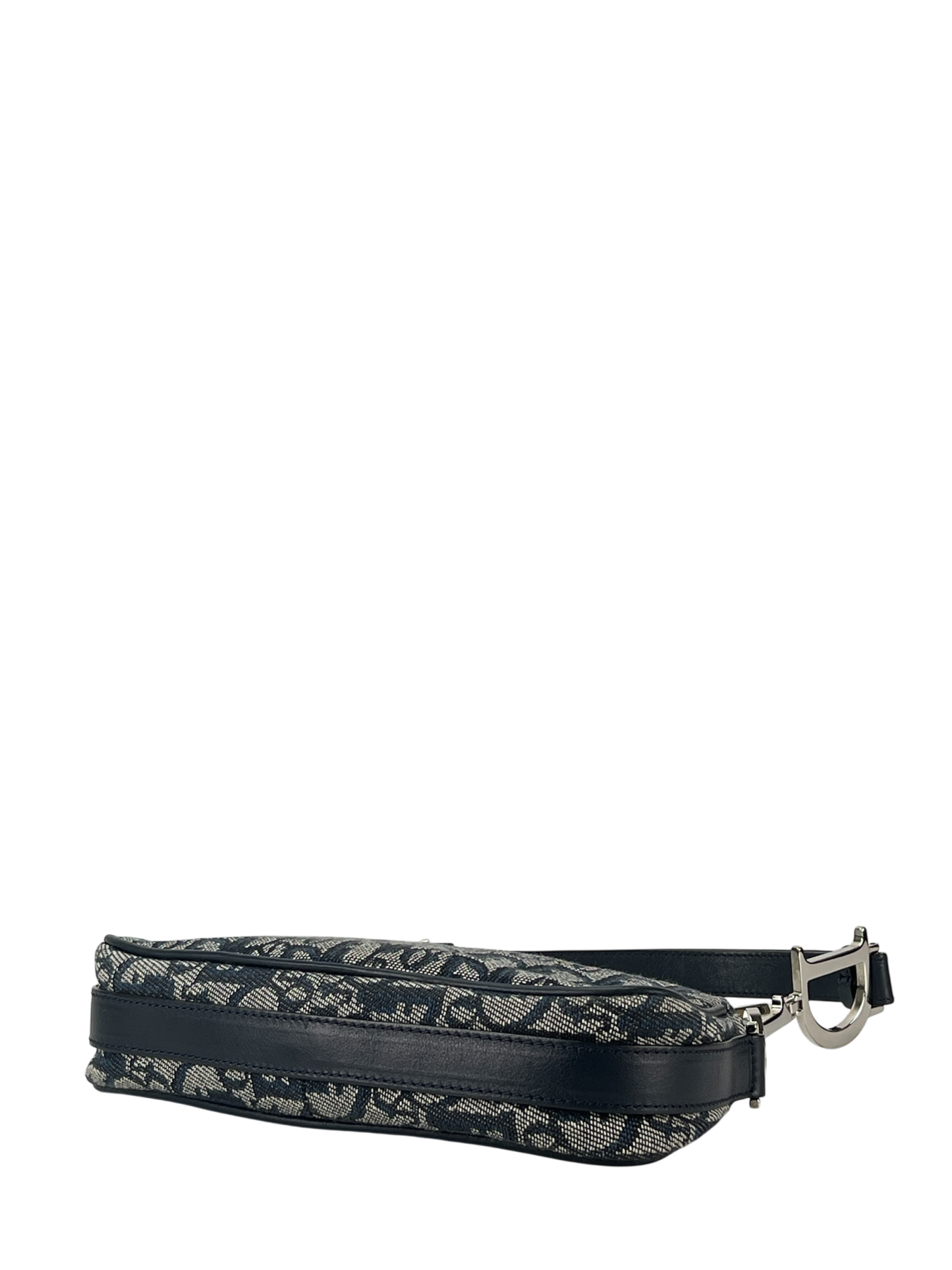 CHRISTIAN DIOR - Navy Canvas D Pochette Bag