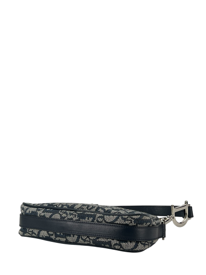CHRISTIAN DIOR - Navy Canvas D Pochette Bag