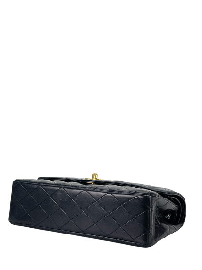CHANEL - Navy Lambskin Matelasse Double Flap ChainShoulder Bag