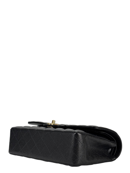 CHANEL - Medium Classic Double Flap Bag Black Caviar Gold Hardware (CF25)