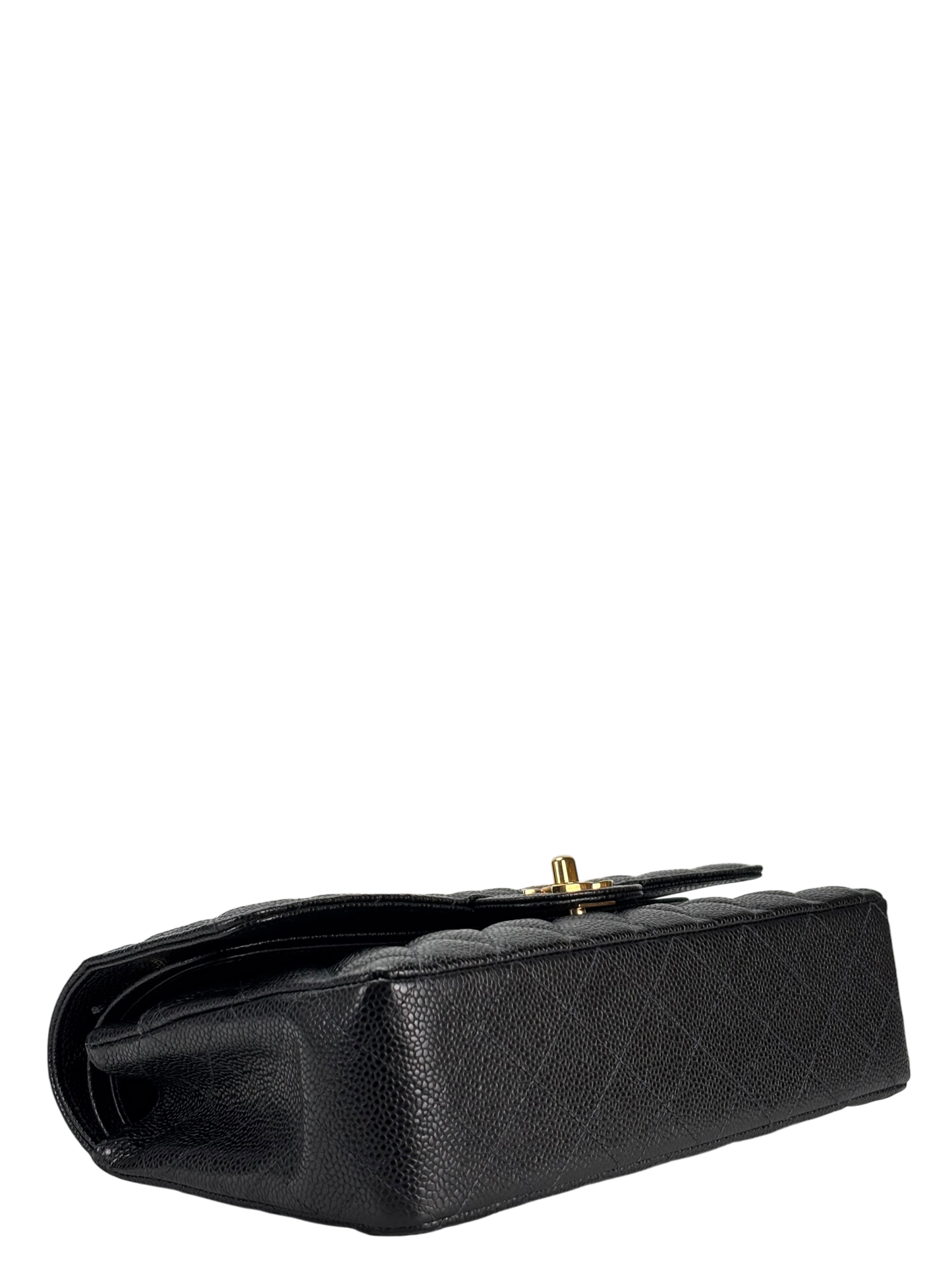 CHANEL - Medium Classic Double Flap Bag Black Caviar Gold Hardware (CF25)