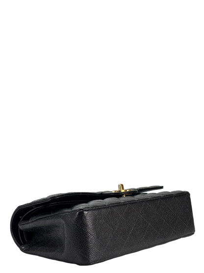 CHANEL - Medium Classic Double Flap Bag Black Caviar Gold Hardware (CF25)