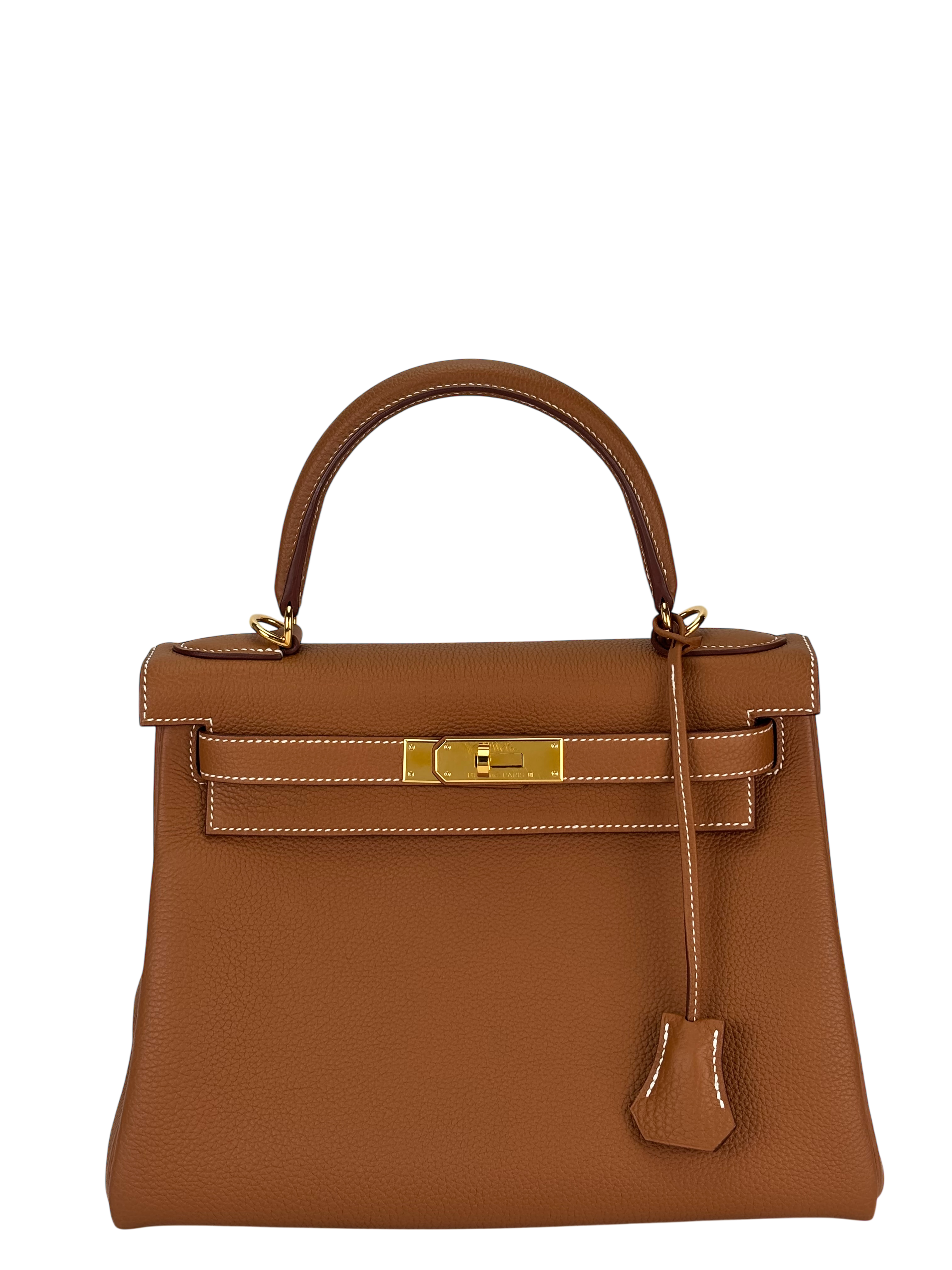 HERMES - Kelly 28 Gold Togo Gold Hardware 